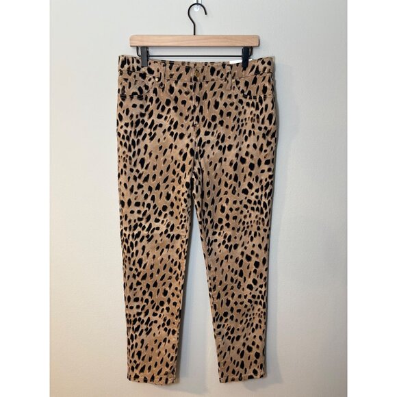 NEW Chico's So Slimming Leopard Girlfriend Slim Ankle High-Rise Denim Jeans 10 - Picture 4 of 15